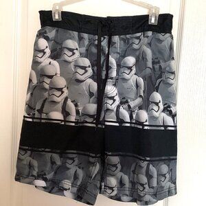 Star Wars Boys Youth Swimming Trunks Swim Shorts Size M Sandtroopers Vacation